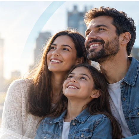 Família representando proteção e tranquilidade